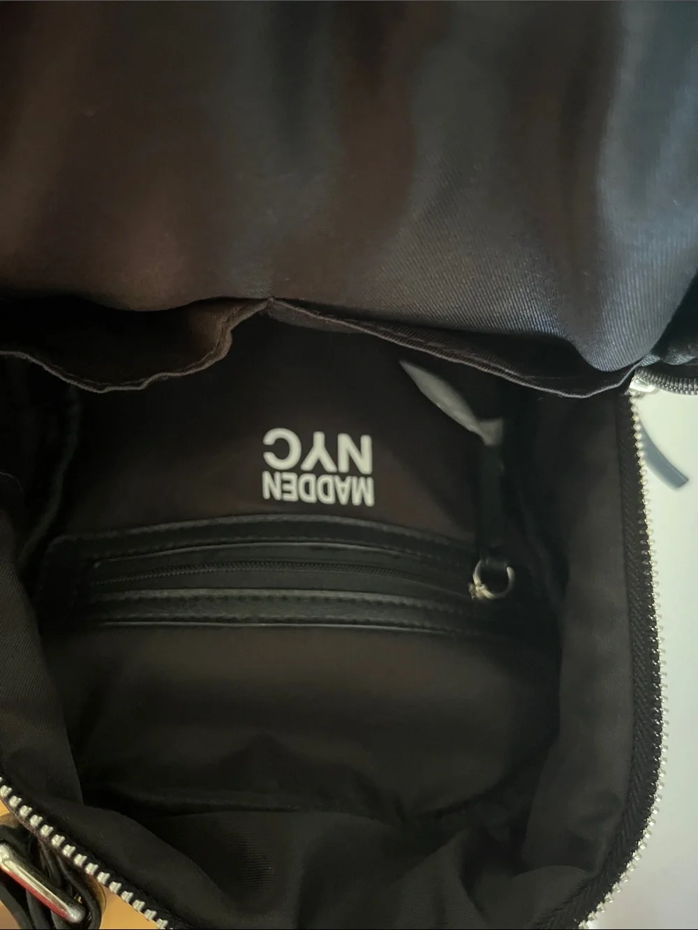 Compact Black Mini Backpack with Sparkle Accents